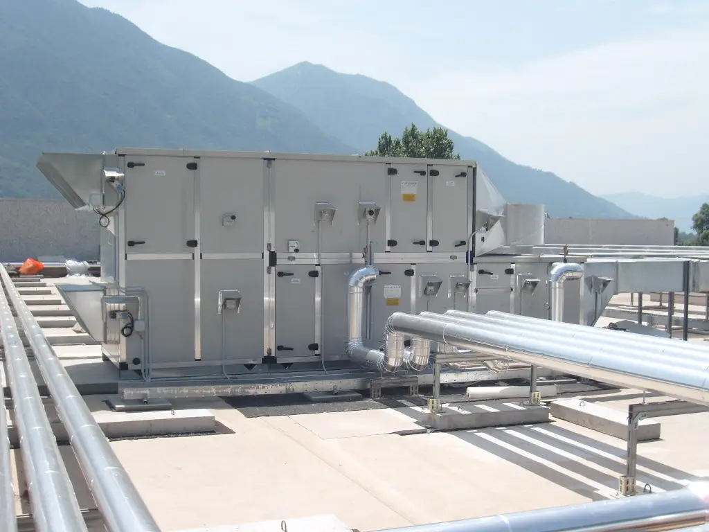Centrale di trattamento aria installata in copertura